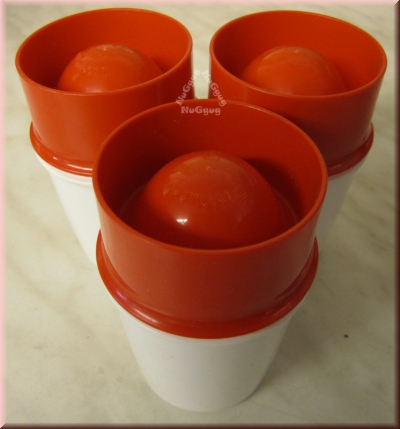 Eierbecher C33, weiß rot, 3 Stück, von Tupperware