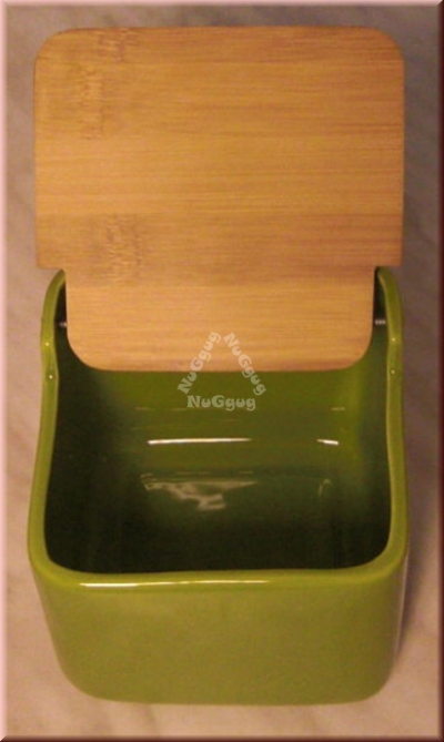 Zuckerdose Versa Ceramic, mit Bambus Deckel, grün