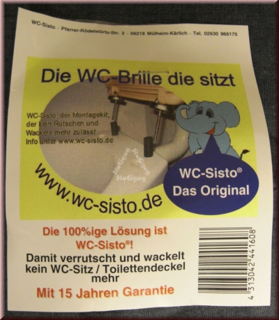 WC-Sisto für 6 mm Befestigungsschrauben, 1 Paar Gummipuffer