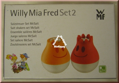 Salz- und Pfefferstreuer Set McSalt "Willy Mia Fred Set 2, rot + orange, von WMF