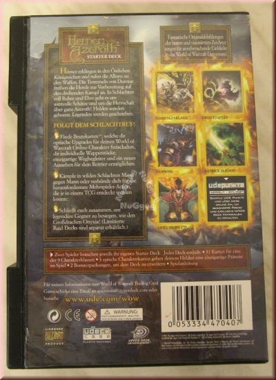 World of Warcraft "Helden von Azeroth" Starter Deck, 1. Auflage, deutsche Ausgabe