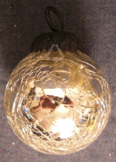 Weihnachtsanhänger Kaemingk Craquele Kugel, 5 cm, Glas, Christbaumschmuck