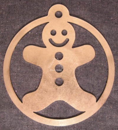 Weihnachtsanhänger Lebkuchenmann, Metall, Christbaumschmuck