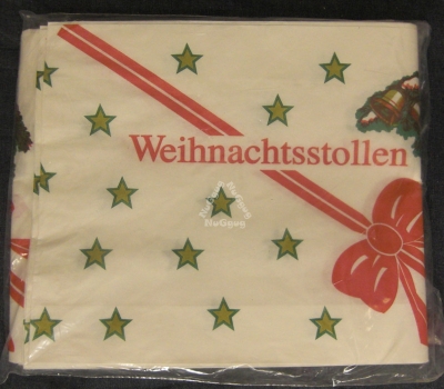 Stollenbeutel, 10 Stück, Stollentüte, Pergament, Weihnachten, Geschenktüte 46 x 20 x 7 cm