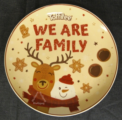 Weihnachtsteller "Toffifee, WE ARE FAMILY", 21 cm, Gebäckteller, Sammelteller