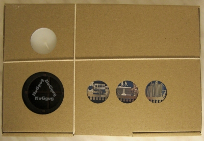Windlicht Schattenspiel "Detroit Skyline", 4-​teiliges Premium Geschenk Set, Teelichthalter, von 13gramm
