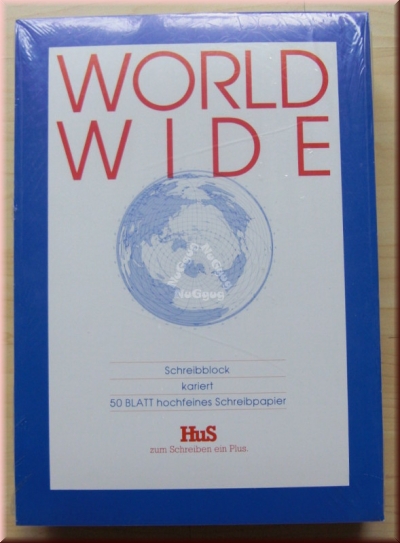 World Wide Briefblock DIN A4, 50 Blatt, kariert, von Brunnen