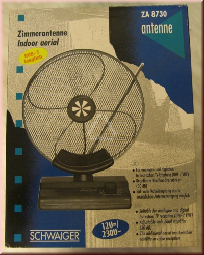 Zimmerantenne ZA 8730 von Schwaiger, DVB-T tauglich, für analogen und digitalen TV-Empfang