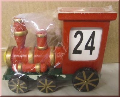 Adventskalender Lokomotive, Holz