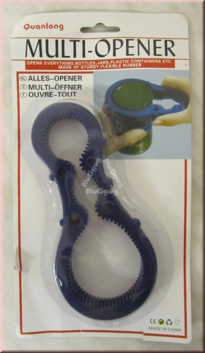 Schraubdeckelöffner, Multi Öffner, Multi Opener, blau