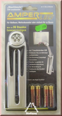 Ampercell LED-Leseleuchte "Nachteule", inkl. 4 x AAA-Batterien