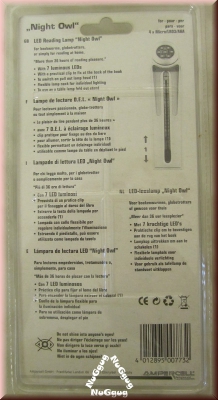 Ampercell LED-Leseleuchte "Nachteule", inkl. 4 x AAA-Batterien