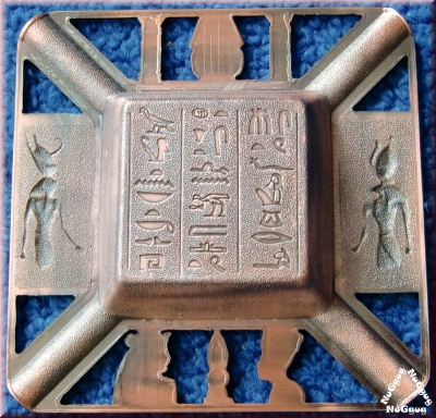 Aschenbecher Ägypten, Metall, 12,5 x 12,5 cm
