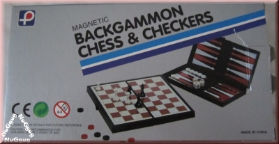 Magnetisches Backgammon, Schach- und Damespiel, Reisespiel
