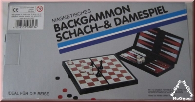 Magnetisches Backgammon, Schach- und Damespiel, Reisespiel