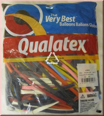 Modellierballons 260Q von Qualatex, Qualitäts-Luftballons, 100 Stück