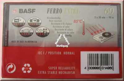 Musikkassette BASF Ferro Extra I 60. Leerkassette