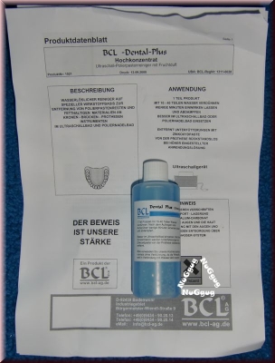 BCL Dental Plus. Ultraschall Polierpastenreinigerkonzentrat