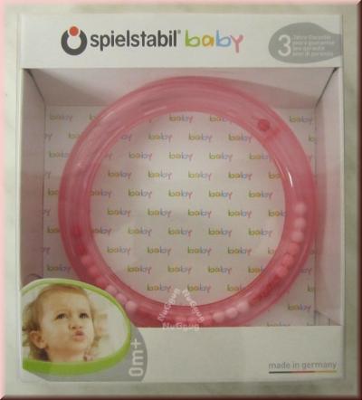 Rasselring von Spielstabil, rosa, Greifring