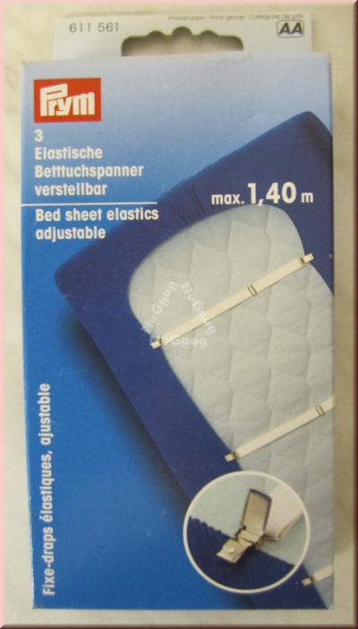 Bettlakenspanner, elastische Betttuchspanner, 3 Stück, Prym 611561