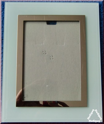 Bilderrahmen Glas/Metall verchromt. 25 x 20.5 cm