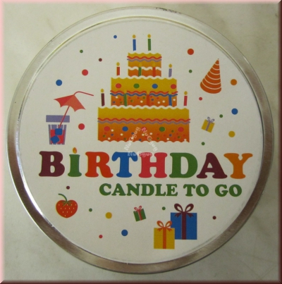 Geburtstagskerze "Birthday Candle to go", Kerzenset in der Blechdose