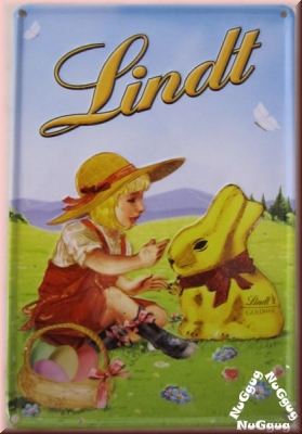 3D-Blechschild "Lindt Goldhase". Schild