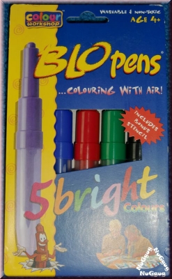 BLO Pens bright Colours. 5 Stifte + 1 Schablone