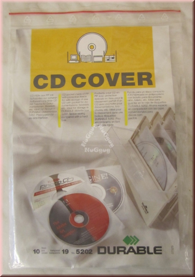 CD/DVD-Hüllen transparent, 10 Stück, Durable