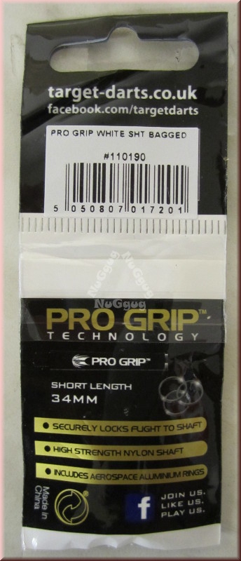 Pro Grip Schaftset Nylon, weiß, 34 mm, 3 Stück