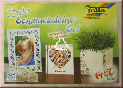 Deko Schmucksteine Set inkl. Kleber und Vorlagen, 1450 Teile