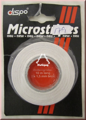 Zierstreifen, Deco-Stripe, Microstripes, weiss, 10 Meter lang, 2 x 1,5 mm breit