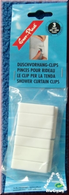 Duschvorhang-Clips. weiß. 2 Stück