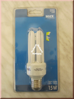 Energiesparlampe Nice Price, 15 Watt, E27, 2700K