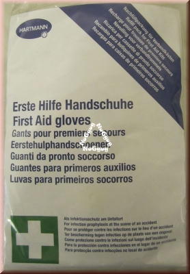 Erste Hilfe Handschuhe, Einmalhandschuhe aus Vinyl, groß, 4 Stück