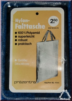 Nylon-Falttasche, schwarz, Einkaufstasche