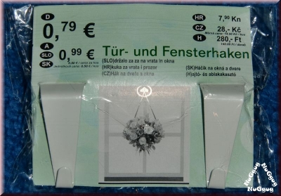 Tür- und Fensterhaken. weiß