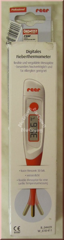 Digitales Fieberthermometer mit flexibler vergoldeter Spitze von reer