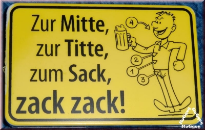 Flaschenöffner Zur Mitte...