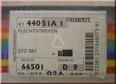 Flechtstreifen, 250 Streifen in 10 Farben, 50 x 1 cm, von Wehrfritz