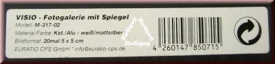 VISIO Fotogalerie mit Spiegel, für 20 Fotos 5 x 5 cm, 33 x 33 cm