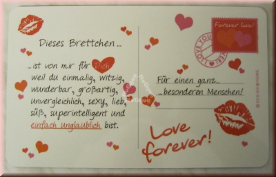 Frühstücksbrett "Love forever" von Design@Home