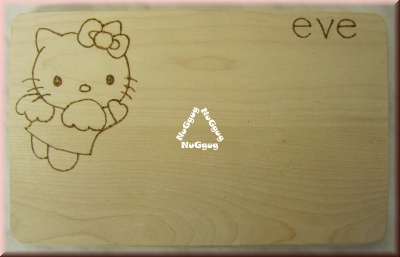 Frühstücksbrett "eve" mit Hello Kitty Motiv, aus Holz