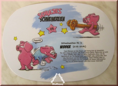 Frühstücksbrett "Schulzes Schweinereien - Sternzeichen Widder"