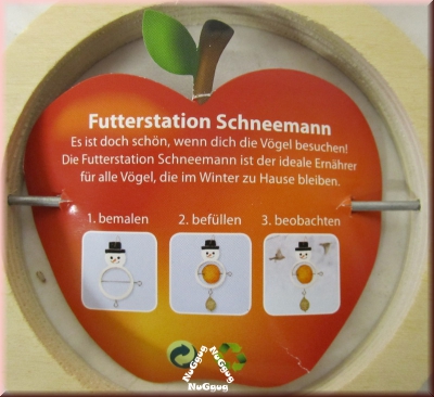 Futterstation Schneemann, Futterhalter, Meisenknödelhalter