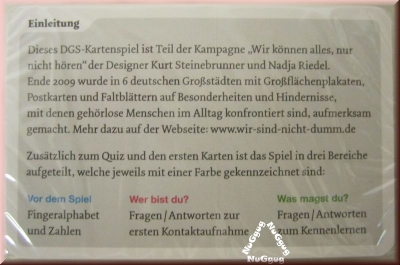 Deutsche Gebärdensprache. DGS-Kartenspiel