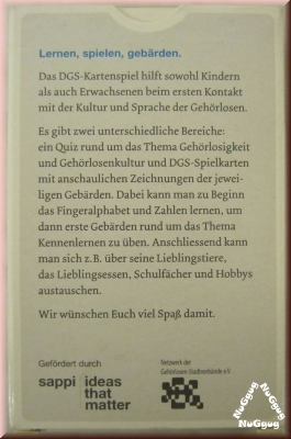 Deutsche Gebärdensprache. DGS-Kartenspiel