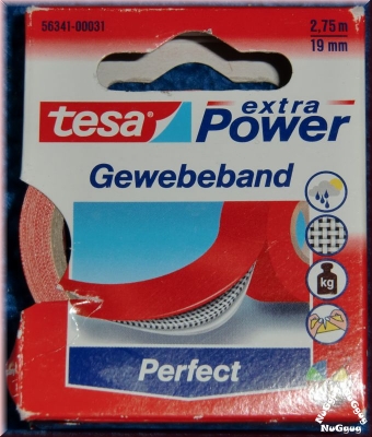 Gewebeband Perfect, 2,75m x 19mm, rot