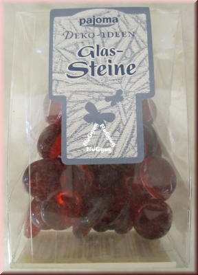 Glas-Steine, rot