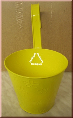 Hänge-Blumentopf gelb, Balkonhängetopf, Durchmesser 15 cm